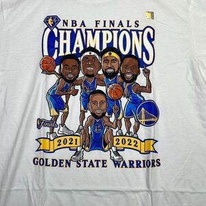 Golden State Warriors cartoon team portrait NBA Finals T-Shirt -NWT Men Large